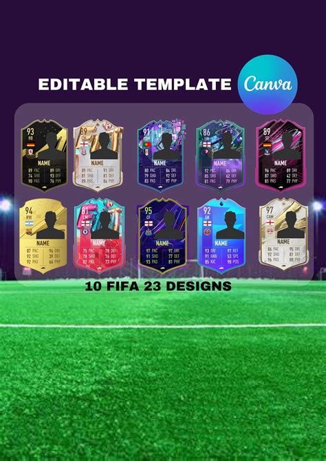 Blank Personalisable Fifa 23 Football Ultimate Team Player Cards 10