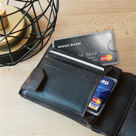 The rigid aluminum foil coating will prevent theft of your personal information. 10x Transparent Credit Card Sleeve - Protector for ID ...