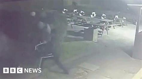 Cctv Captures Man Being Chased And Attacked By Gang With Machete Bbc News