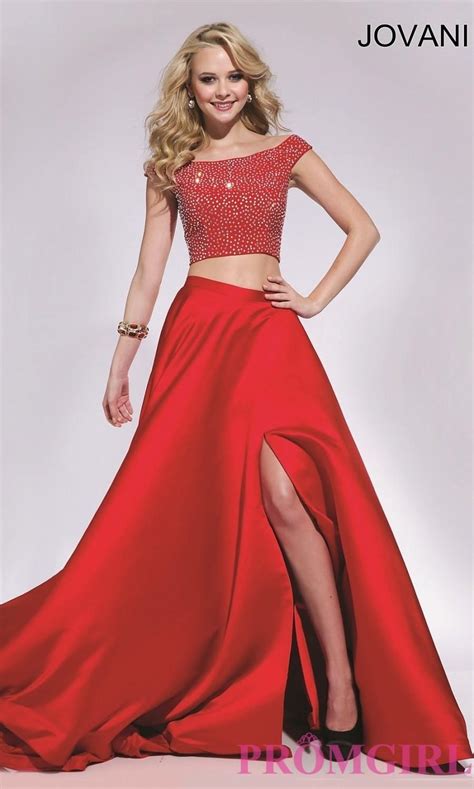 Two Piece Long Jovani Prom Dress Discount Evening Dresses 2577296