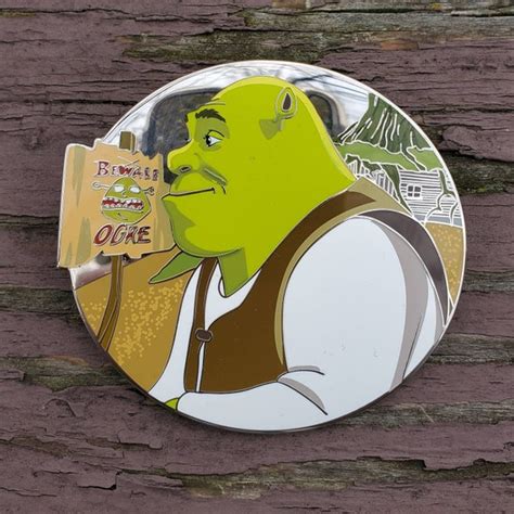Shrek Profile Enamel Pin Etsy