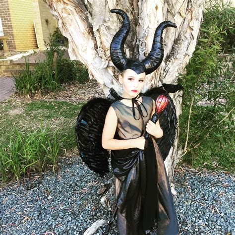 Cheap halloween costumes is the name of the game here. Maleficent costume homemade Kids maleficent diy Halloween ...