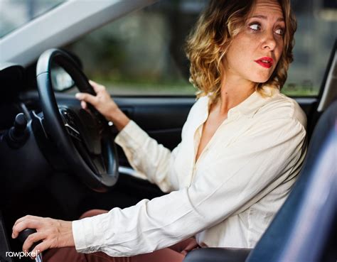 Woman Driving A Car In Reverse Premium Image By Rawpixel