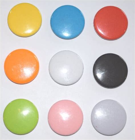 Plain Coloured 25mm Pin Button Badges Ebay