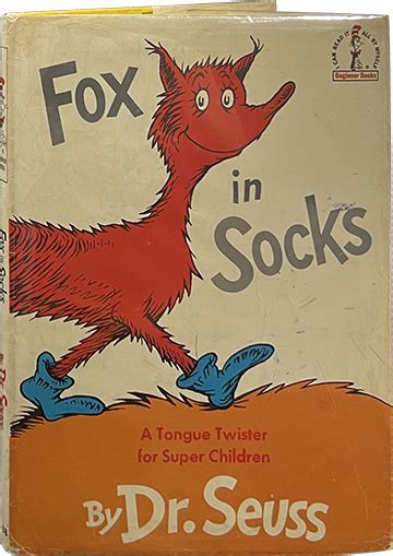 Fox In Socks A Tongue Twister For Super Children By Dr Seuss Very