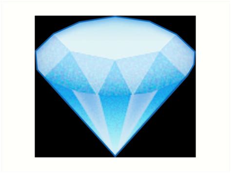 Diamond Emoji Large Art Prints By Wearz Redbubble
