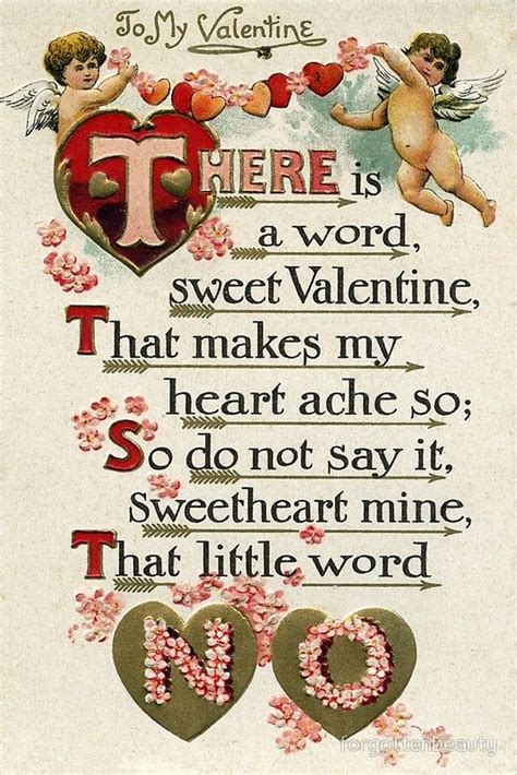 Dont Say No Valentines Day Greeting Card By Forgottenbeauty No