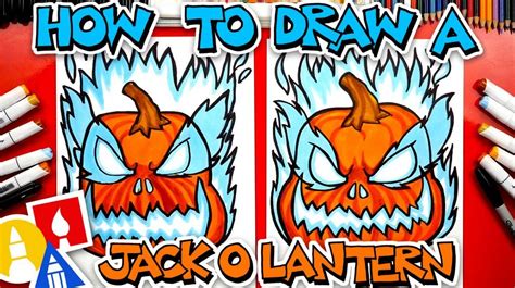 How To Draw A Scary Jack O Lantern Art For Kids Hub Art For Kids