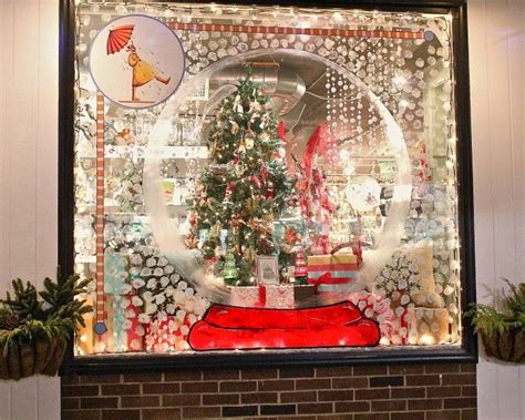Painted Snow Globe Christmas Shop Window Christmas Display