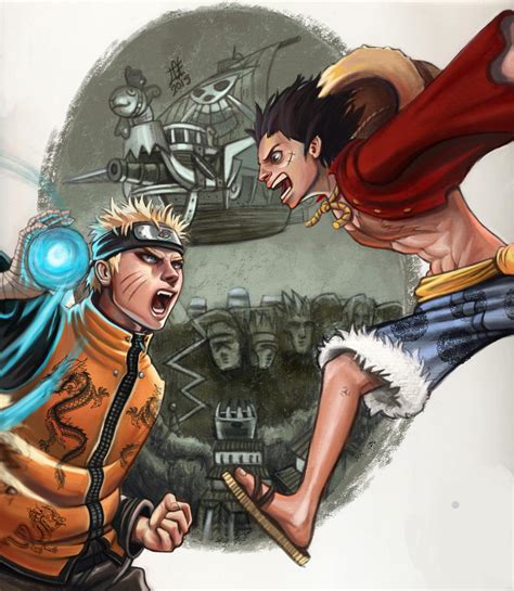 Naruto Vs Luffy By Grayapplewantsherbb On Deviantart