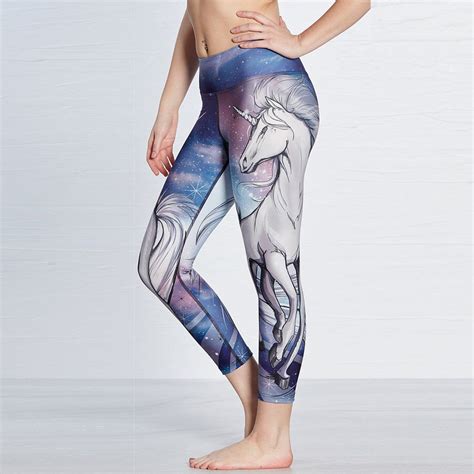 Painting Unicorn Leggings For Women Yoga Gym Spandex Pants T For Her