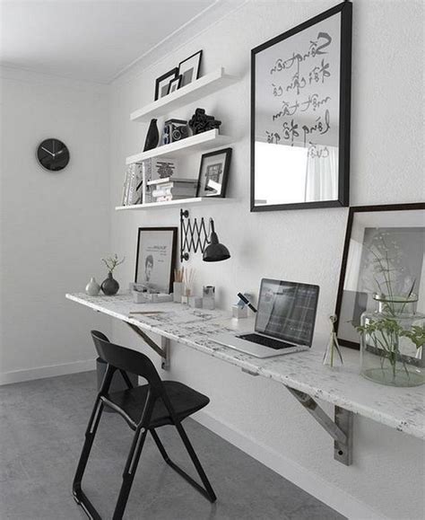 23 Awesome Minimalist Black White Home Office Decorating Ideas