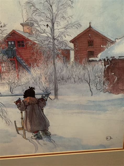 Vtg Carl Larsson Framed Print The Farmhouse And The Washhouse Etsy