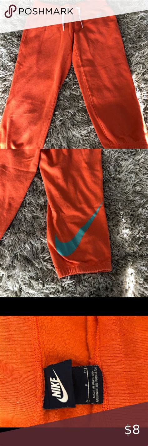 Orange Nike Sweatpants In 2020 Nike Sweatpants Pants For Women