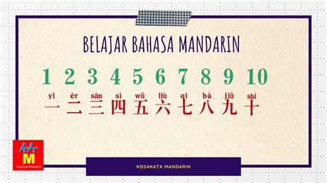 Angka 1 Sampai 10 Dalam Bahasa Mandarin Belajar Angka Dalam Mandarin