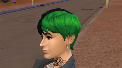 Mod The Sims Two Tone Split Short Hair By Lightningbolt Sims 4 Hairs