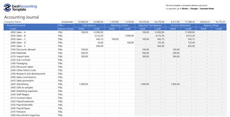 Free Accounting Templates In Excel Download For Your Business