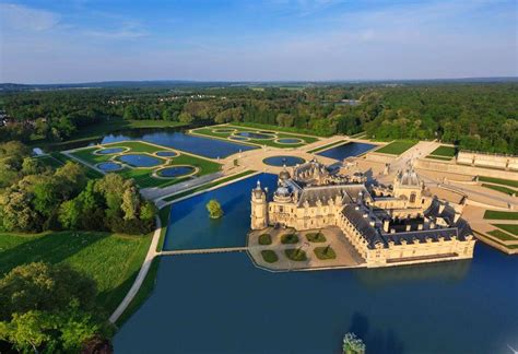 Château De Chantilly From The Air French Castles Chateau Castles In
