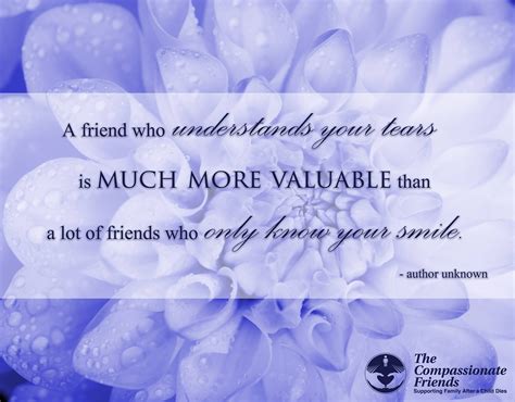 A Friend Who Understands Your Tears Compassion Grief Quotes