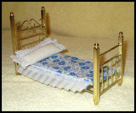 Antique Doll House Brass Bed With Pillow And Comforter Brass Bed Bed