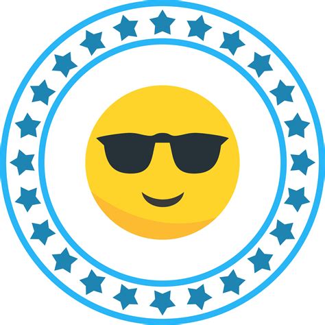 Vector Cool Emoji Icon 587546 Vector Art At Vecteezy