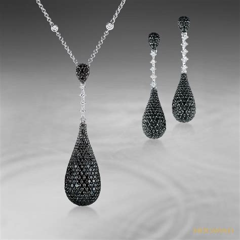 Black Diamond Jewelry Sets Jewelry Larme D Amour Black White