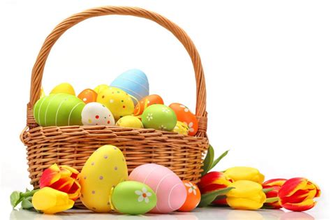 Easter Eggs Basket Royalty Free Stock Photo