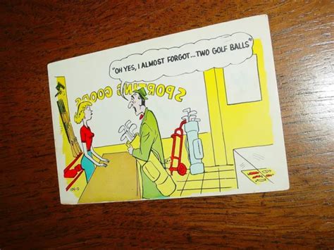 Vintage Comic Postcard Pc Humor Risque Cartoon Womanizing Sex Funny