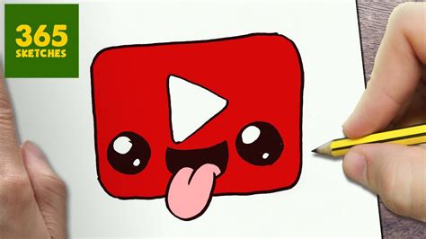 Drawing a catfish in this pose should be relatively easy. HOW TO DRAW A YOUTUBE LOGO CUTE, Easy step by step drawing ...