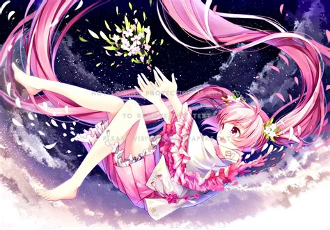 Sakura Miku Desktop Wallpapers Wallpaper Cave