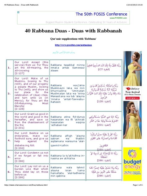 40 Rabbana Duas Duas With Rabbanah Pdf Religious Behaviour And