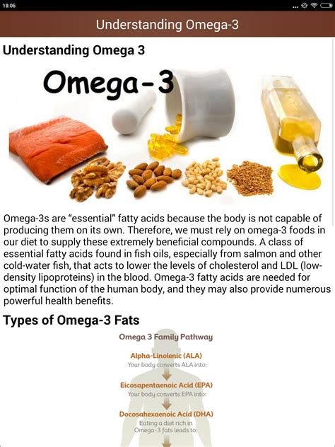 Omega 3 And Omega 6 Dietary Fat Foods Sources Guide For Android Apk