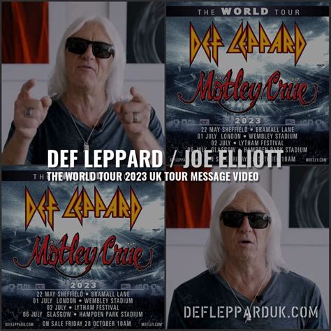 Def Leppards Joe Elliott The World Tour 2023 Uk Message Video In