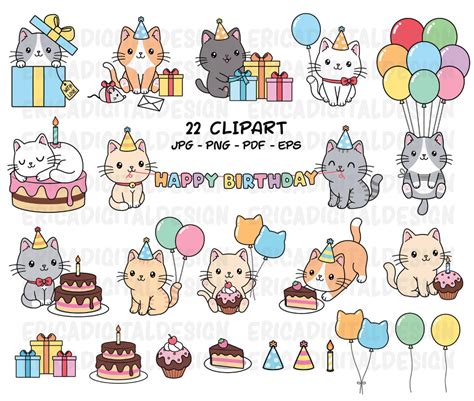 Stickers Kawaii Cat Stickers Printable Stickers Planner Stickers