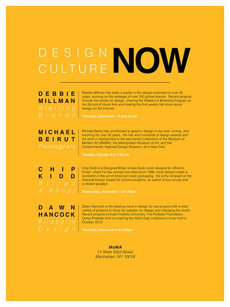 Moma Design Culture Now Poster Series On Behance