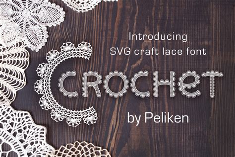 Crochet Svg Craft Lace Font 188683 Logo Font Bundles