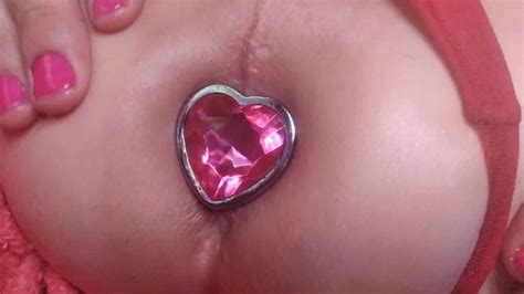 My Biggest Pink Heart Butt Plug With A Little Squirt Xxx Mobile Porno Videos And Movies