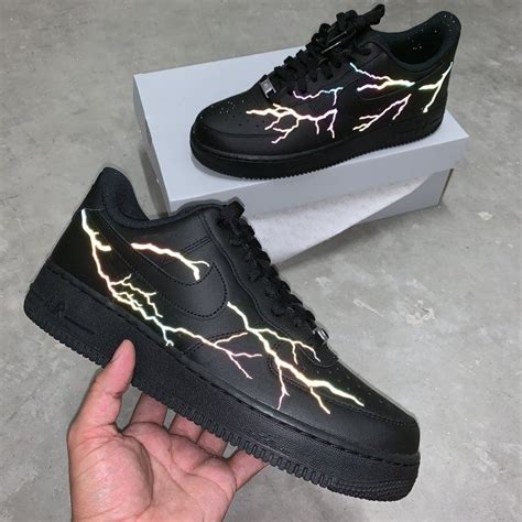 Rainbow 3m Lightning Air Force 1 Custom — Vintagewavez Nike Shoes Air