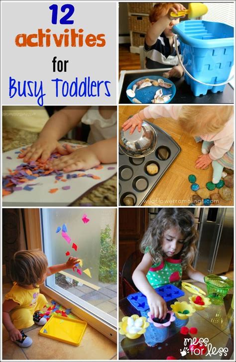 12 Busy Toddler Activities Busy Toddler Infant Activities Toddler Fun