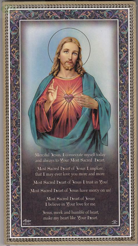 Gold Foiled Wood Prayer Plaque Sacred Heart Of Jesus Crafted In Italy Beautiful Item