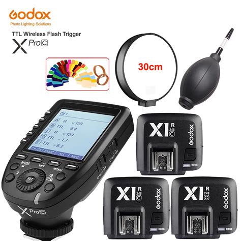 godox xpro c wireless flash trigger transmitter x system for flash support e ttl ii auto 3pcs