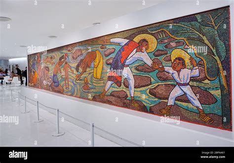 Diego Rivera Mosaic Bath In The River Or Juchitan River Or Bath Of Tehuantepec In The