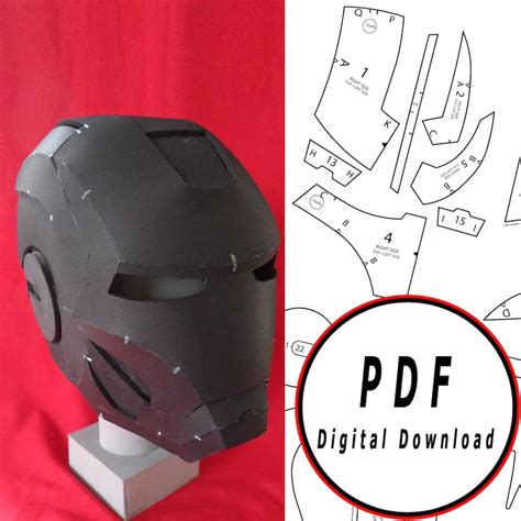Diy Mk Eva Foam Helmet Template Pattern Blueprint Pdf Vector Etsy