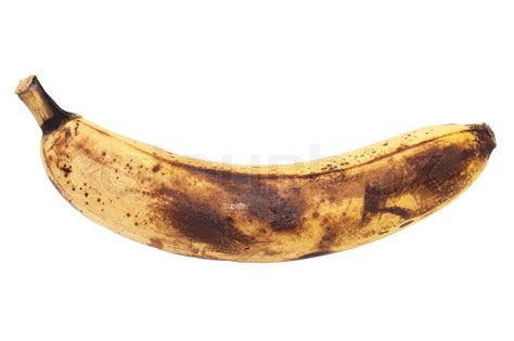 Alte Banane Auf Weißem Hintergrund Stock Bild Colourbox
