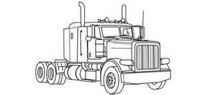 This coloring page belongs to these categories: peterbilt silhouette - Bing Images | Truck coloring pages ...