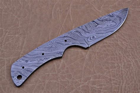 75 Inches Long Hand Forged Damascus Steel Blank Blade Skinning Knife