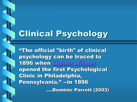 Ppt Clinical Psychology Powerpoint Presentation Id634561