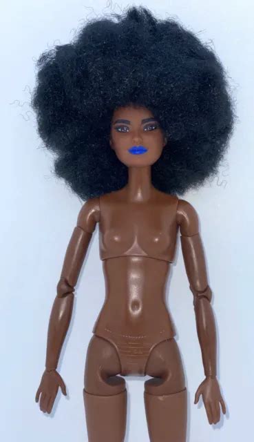 BARBIE FASHIONISTAS MADE To Move Hybrid NUDE Articulated AA Doll Afro