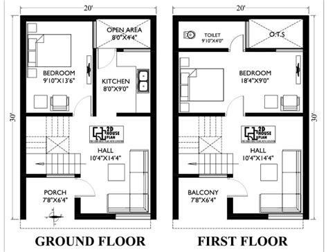25 X 30 House Plan 25 Ft By 30 Ft House Plans Duplex Plan 55 Off