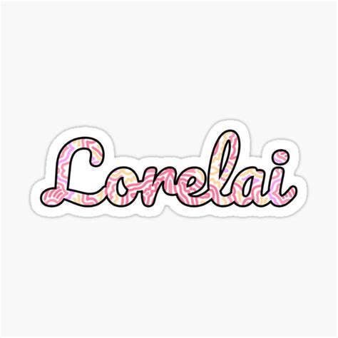 Lorelai Handwritten Name Sticker By Inknames Redbubble